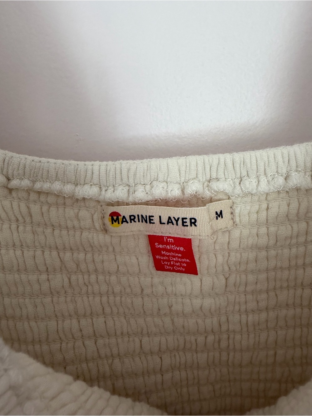 Marine Layer Selene Smocked White Gauze Maxi Dress - Picture 4 of 5